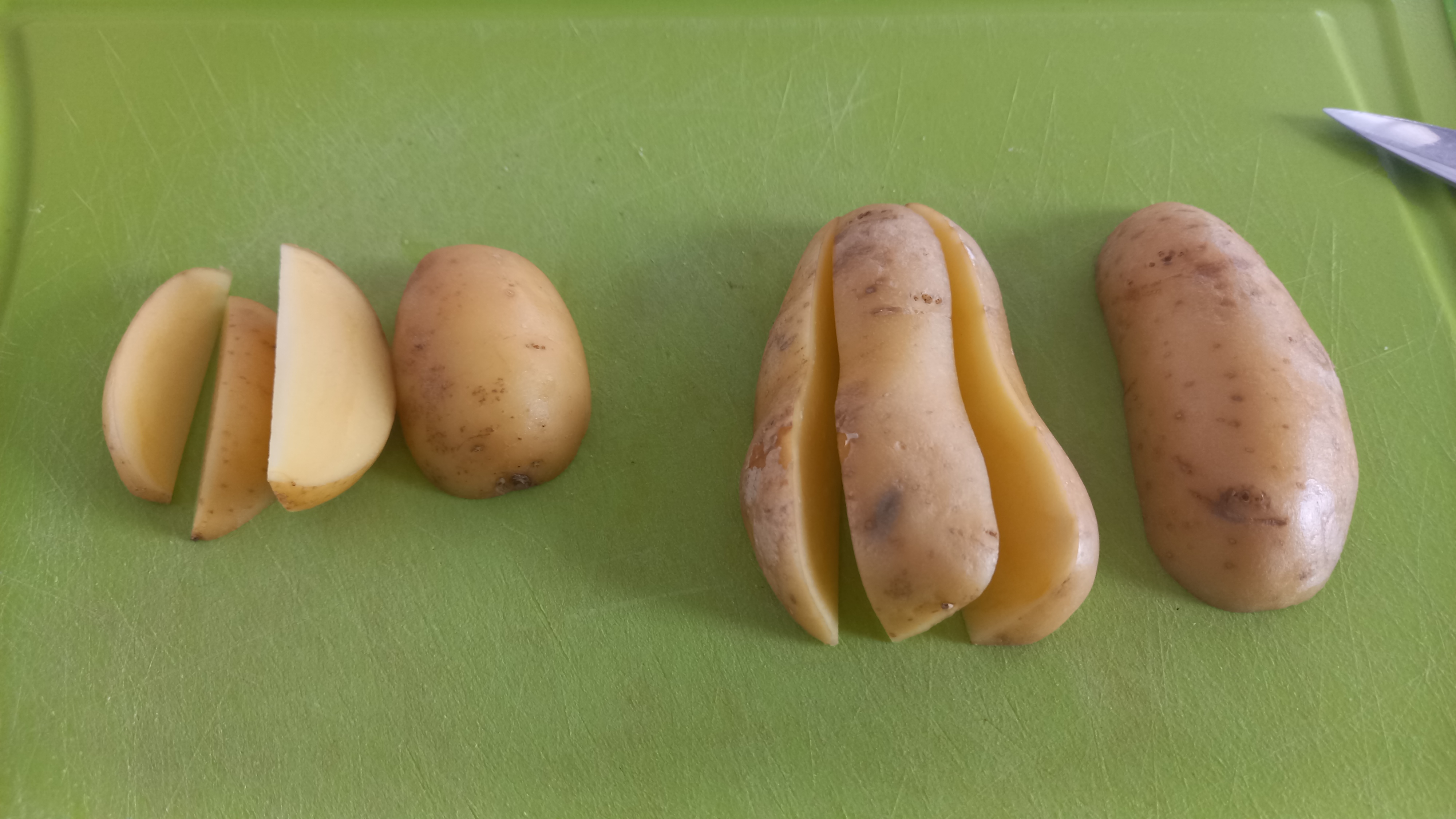 Kartoffeln schneiden